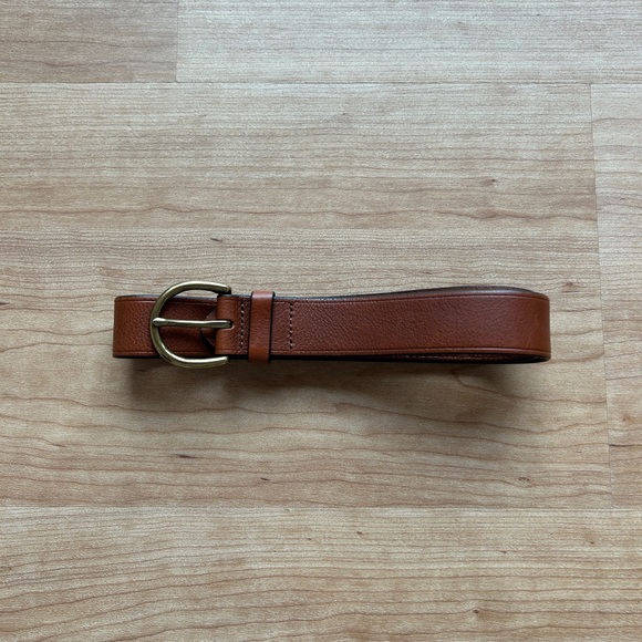 J. Crew Italian Leather Belt (Dark Brown) - Picture 3 of 7